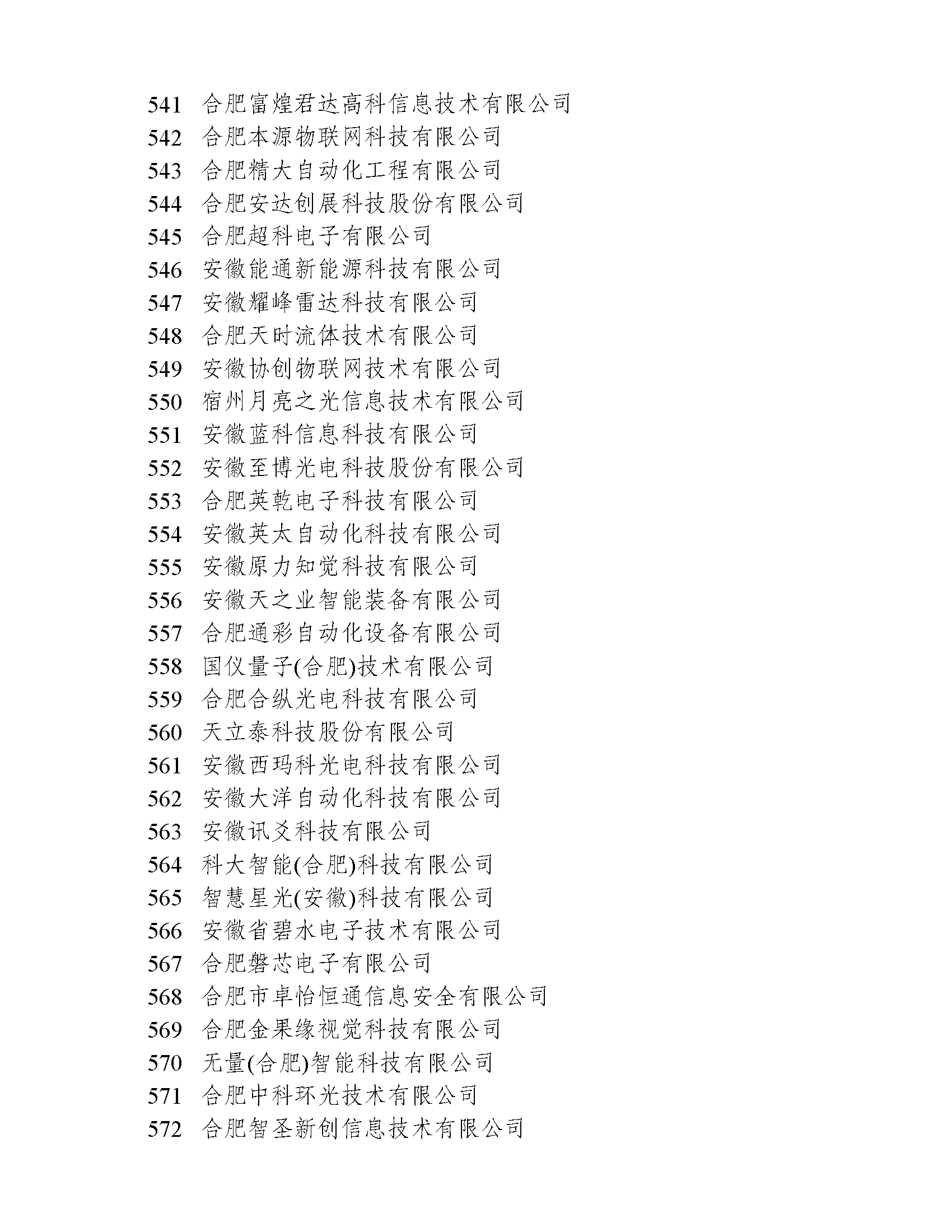 关于2022年度安徽省大数据企业名单的公示(图18)