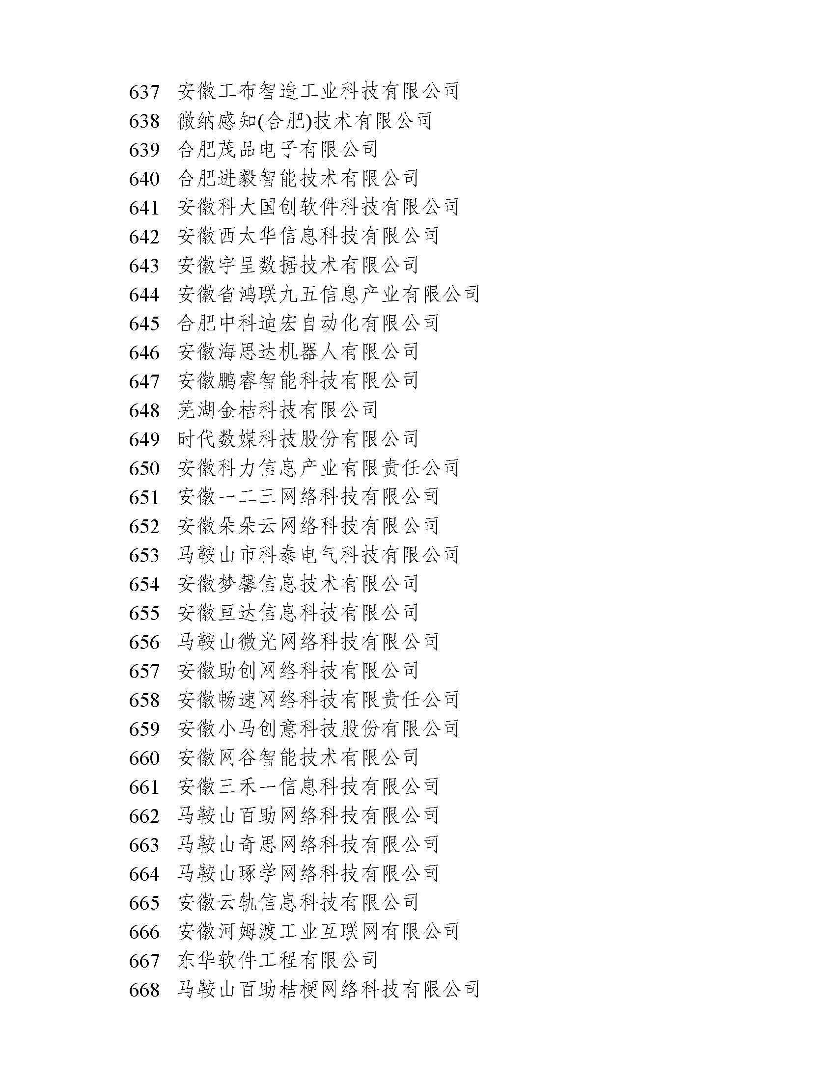 关于2022年度安徽省大数据企业名单的公示(图21)